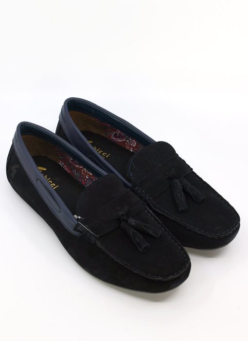 Modshoes-Gabicci-Charlie-Suede-Tassel-Loafers-in-Navy-Suede-01