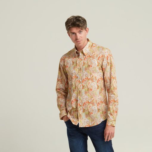 V52GW10 Mens Sanchez Woven Print Shirt Gabicci Vintage - SALSA 01