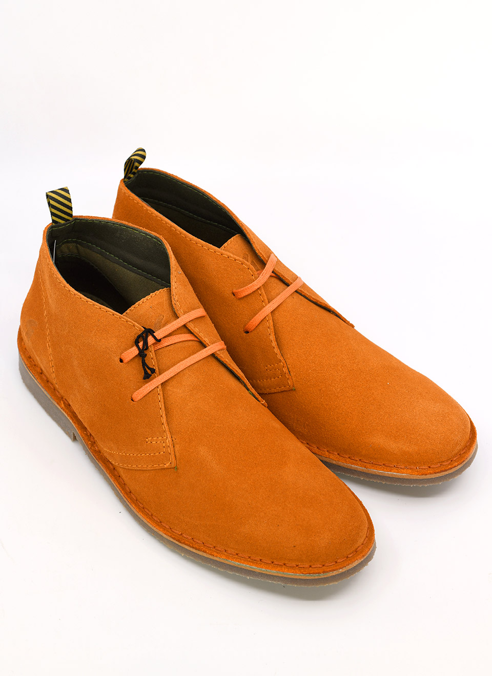 Gabicci Connett Desert Boots in Orange Suede