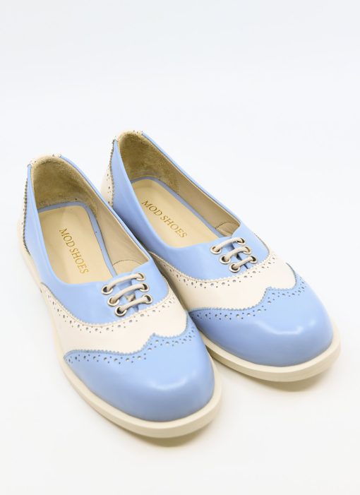 Modshoes-The-Skipper-Womens-Ladies-Brogues-40s-50s-Rock-N-Roll-Dancing-Days-In-Baby-blue-and-Cream-08jpg