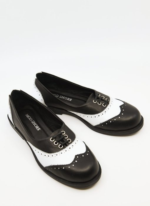 Modshoes-The-Skipper-Womens-Ladies-Brogues-40s-50s-Rock-N-Roll-Dancing-Days-In-Black-and-White-01