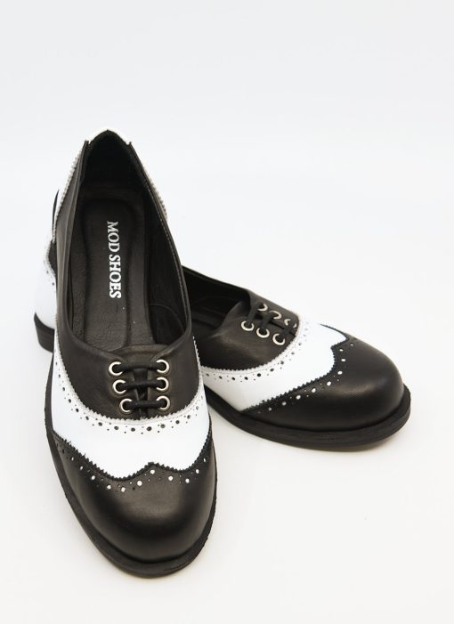 Modshoes-The-Skipper-Womens-Ladies-Brogues-40s-50s-Rock-N-Roll-Dancing-Days-In-Black-and-White-06