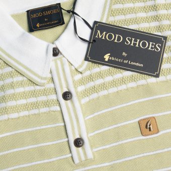 Gabicci Canyon Pistachio Modshoes Exclusive  - Short Sleeve Knitted Polo Image